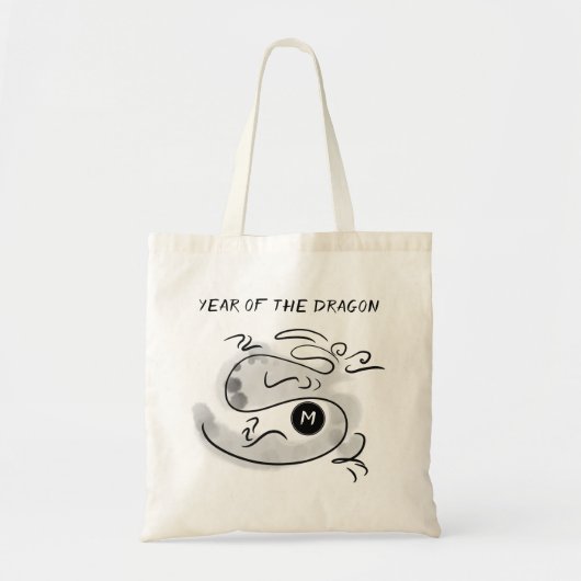 Origineel Schilderij 2 Drakenjaar 2024 Monogram TB Tote Bag (Voorkant)