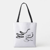 Origineel schilderij 2 Slang Chinees Nieuwjaar 202 Tote Bag (Achterkant)