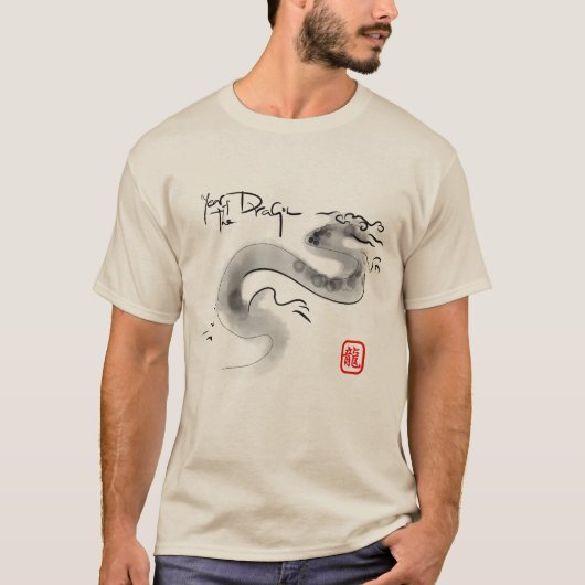 Origineel schilderij Chinees Drakenjaar Verjaardag T-shirt (Voorkant)