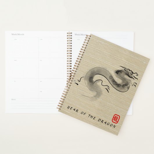 Origineel Schilderij Dragon Jaar 2024 Monogram LP Planner (Display)