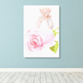 Origineel schilderij op doek, "Pink Diamond" Canvas Afdruk (Insitu (Houten vloer))