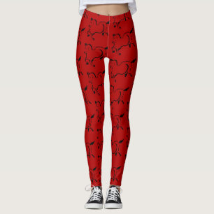 Origineel schilderij Paard Chinees Nieuwjaar L5 Leggings