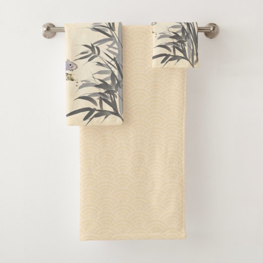 Origineel schilderij van Bamboe Rat Chinees jaar Z Bad Handdoek (Insitu)