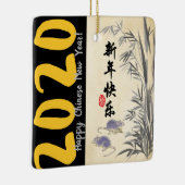 Origineel schilderij van Bamboe Ratten Wissen in h Keramisch Ornament (Rechts)