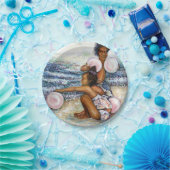 Origineel schilderij van een echtpaar in Union Squ Papieren Bordje (Feest)