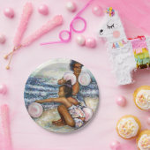 Origineel schilderij van een echtpaar in Union Squ Papieren Bordje (Feest)