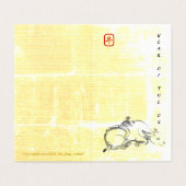 Origineel schilderij Water Buffalo Kind Os Jaar PF Kaart (Buitenkant ongevouwen)