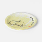 Origineel schilderij Waterbuffel Kind Ox Jaar PP Papieren Bordje (Gekanteld)