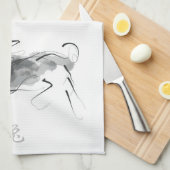 Origineel schilderkonijn Chinees jaar Zodiac KT Theedoek (Quarter Fold)