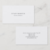 Origineel schoon zwart wit horizontaal visitekaartje (Voorkant / Achterkant)