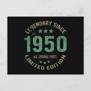 Origineel Sinds 1950 Vintage Legende Verjaardagsca Briefkaart