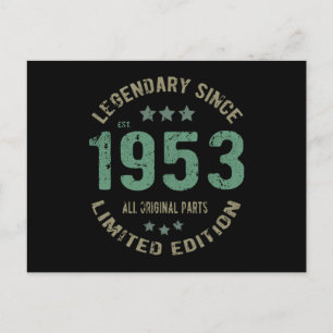 Origineel Sinds 1953 Vintage Legende Verjaardagsca Briefkaart