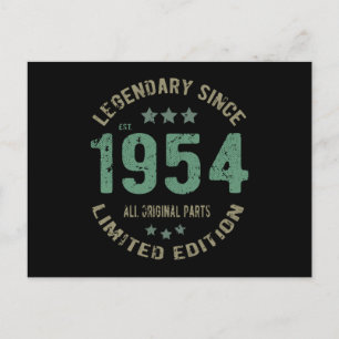 Origineel Sinds 1954 Vintage Legende Verjaardagsca Briefkaart
