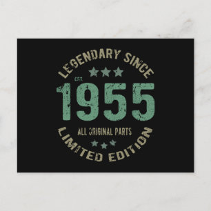 Origineel Sinds 1955 Vintage Legende Verjaardagsca Briefkaart