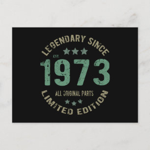 Origineel Sinds 1973 Vintage Legende Verjaardagsca Briefkaart