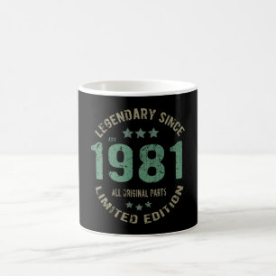 Origineel Sinds 1981 Vintage Legende Verjaardagsca Koffiemok