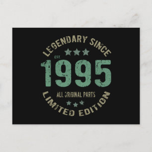 Origineel Sinds 1995 Vintage Legende Verjaardagsca Briefkaart