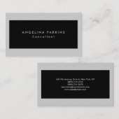 Origineel Stijlvlakte Moderne grijze achtergrond Visitekaartje (Voorkant / Achterkant)