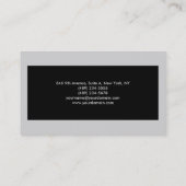 Origineel Stijlvlakte Moderne grijze achtergrond Visitekaartje (Achterkant)