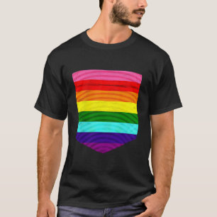 Origineel T-shirt met acht stripe Gay Pride Flag P