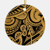 origineel tattoo op houten eiland keramisch ornament (Voorkant)