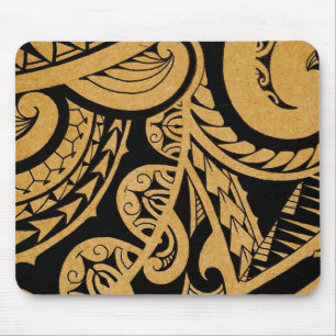 origineel tattoo op houten eiland muismat