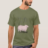 Origineel Tekenvarken en Bamboe man T-shirt (Voorkant)