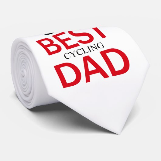 Origineel tekstontwerp BESTE CYCLUS DAD Vaderdag Stropdas (Opgerold)