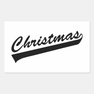 Origineel tekstontwerpwoord CHRISTMAS Rechthoekige Sticker