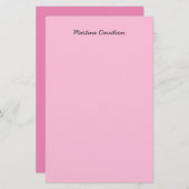 Origineel uniek roze Creatief Handschrift Briefpapier (Voorkant / Achterkant)