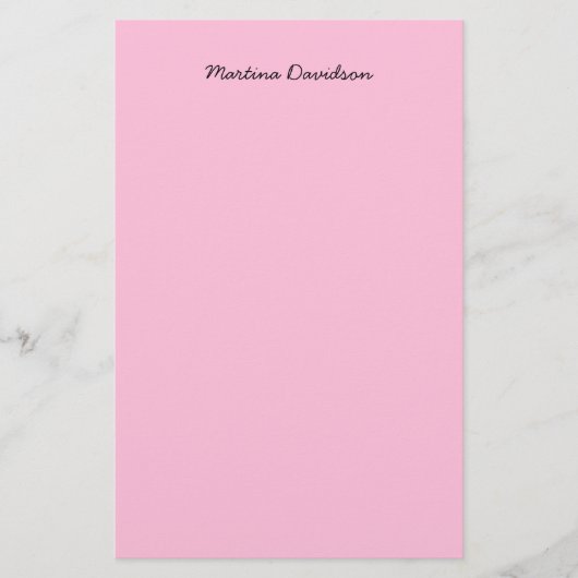 Origineel uniek roze Creatief Handschrift Briefpapier (Voorkant)