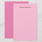 Origineel uniek roze Creatief Handschrift Briefpapier (Voorkant / Achterkant)