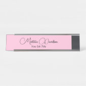 Origineel uniek roze Creatief Handschrift Bureau Naambordje (Voorkant)