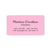 Origineel uniek roze Creatief Handschrift Etiket (Voorkant)