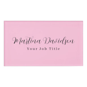 Origineel uniek roze Creatief Handschrift Naambadge