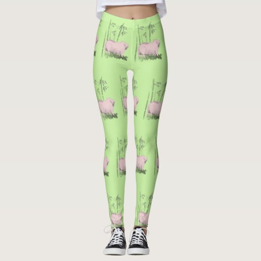 Origineel Varken en Bamboe Kies kleur Leggings (Voorkant)