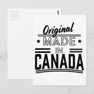 Origineel vervaardigd in Canada logo Briefkaart