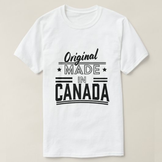Origineel vervaardigd in Canada logo T-shirt (Design voorkant)