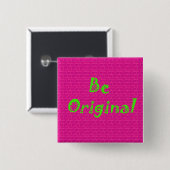 Origineel Vierkante Button 5,1 Cm (Voorkant /achterkant)