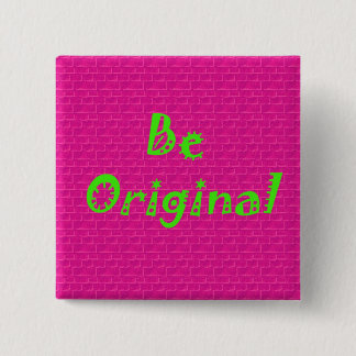 Origineel Vierkante Button 5,1 Cm
