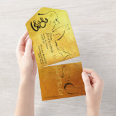 Origineel Vietnamese schilderij 2023 Inv All In One Uitnodiging (Afscheurbaar)