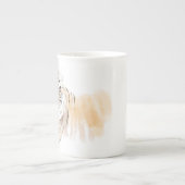 Origineel Waterverf Chinees Zodiac Initiaal M Porselein Kop (Voorkant)