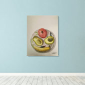 Origineel Waterverf schilderij "Love My Fruit" Canvas Afdruk (Insitu (Houten vloer))