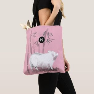 Origineel wit logo van Bamboe kiezen kleur B Tote Bag