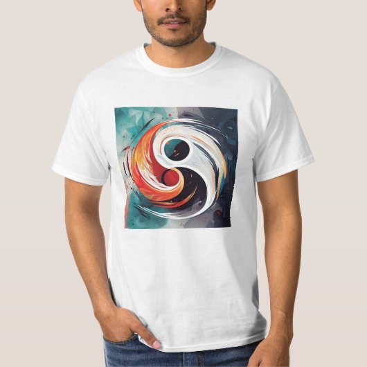 Origineel Yin & Yang ontwerp - T-shirt (Voorkant)
