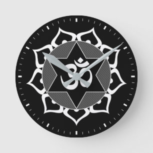 Origineel Yoga OM Symbool Ronde Klok