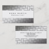 Origineel Zilvergrijs Wit Uniek Trendy Creative Visitekaartje (Voorkant / Achterkant)