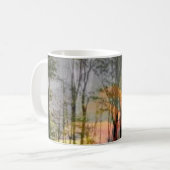 Origineel zonnebos zonnebloem en gelaagd bos koffiemok (Voorkant links)