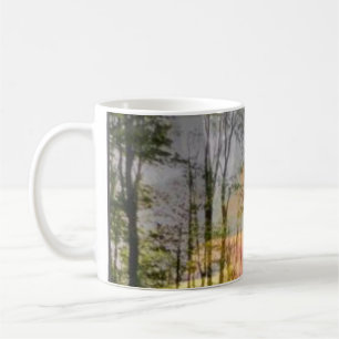 Origineel zonnebos zonnebloem en gelaagd bos koffiemok