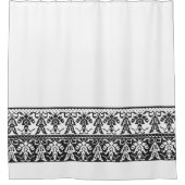 Origineel Zwart, geïsoleerd kruisstitspatroon Douchegordijn (Voorkant)